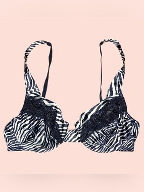 Vintage 1996 Zebra Lace Bra